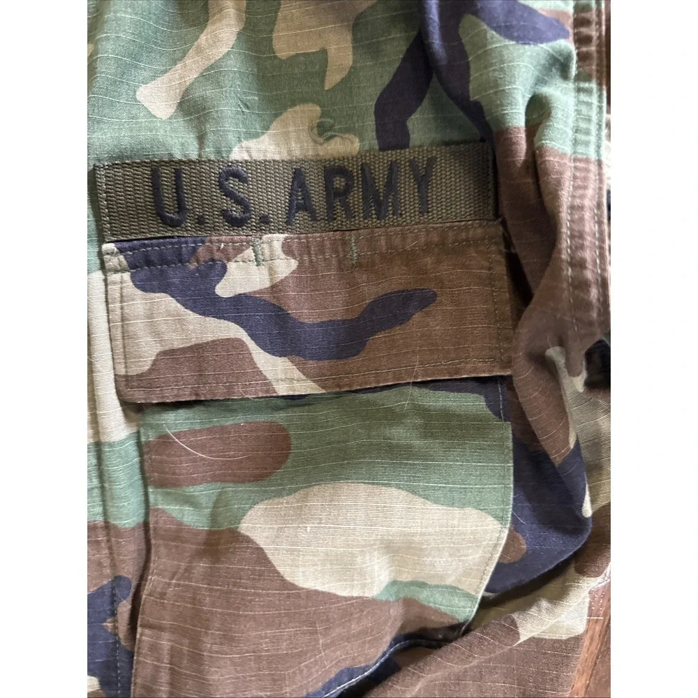 Military Coat Men Medium Short Hot Weather Woodland Camouflage Combat Pattern